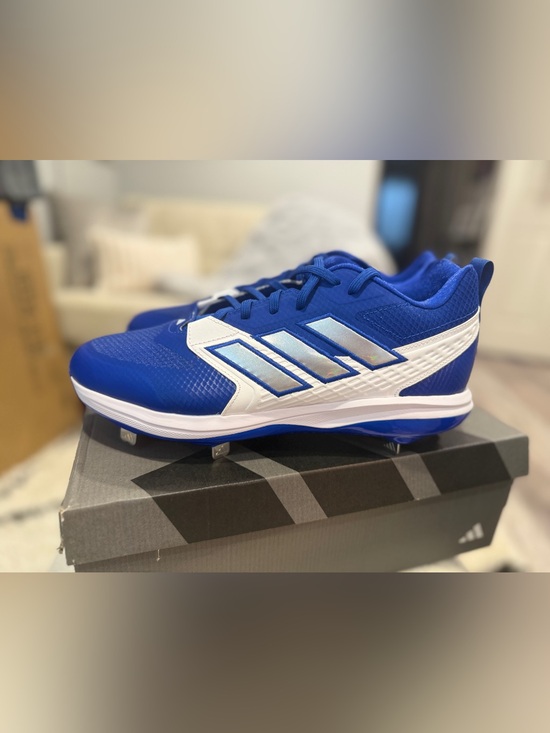adidas Other - Adidas Men's Icon 8 Metal Baseball Cleats Royal Blue Silver White NWT Size 12.5